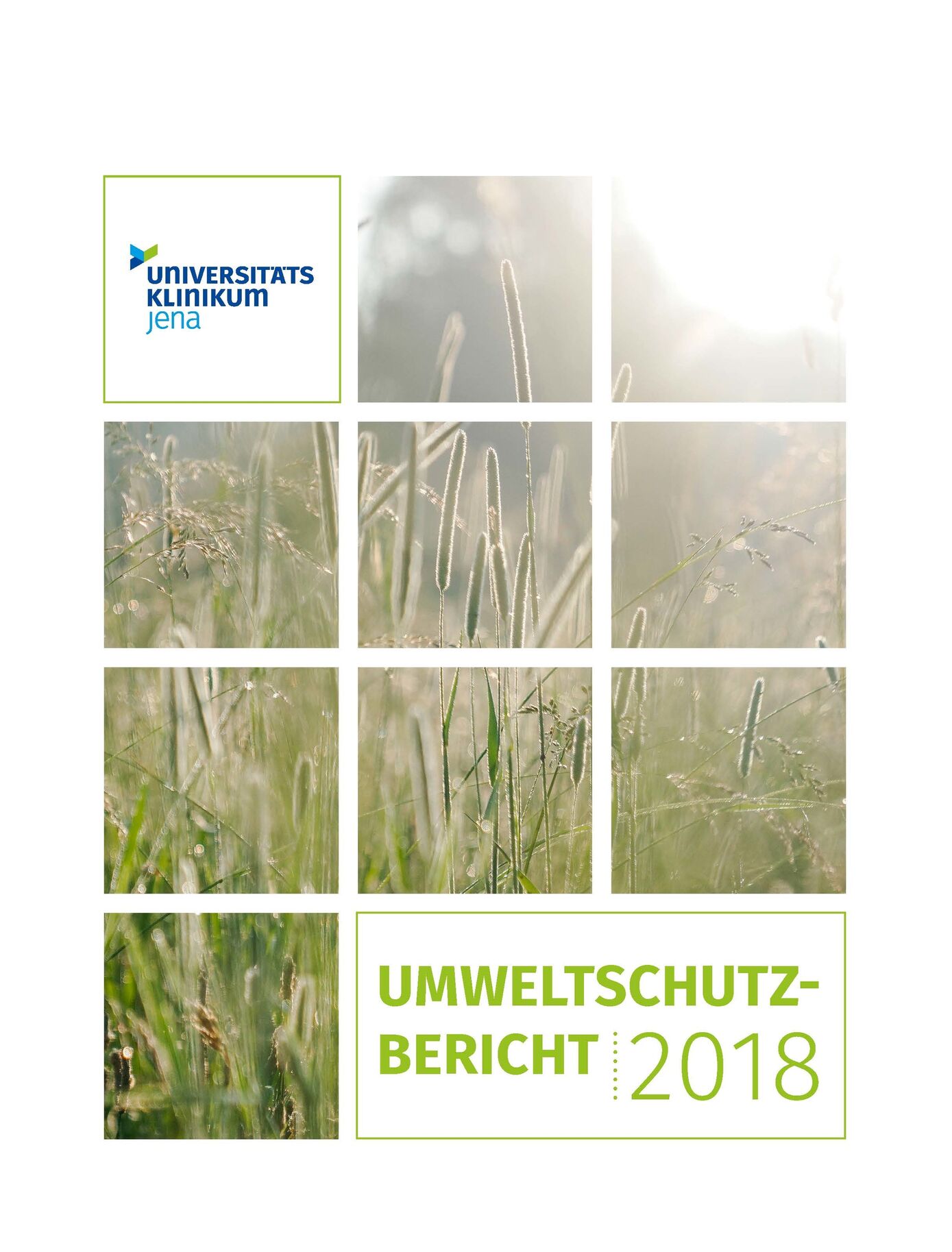 Der Umweltschutzbericht 2018 des UKJ zeigt das Spektrum der Umweltschutzaktivitäten am Jenaer Uniklinikum. Grafik: UKJ.