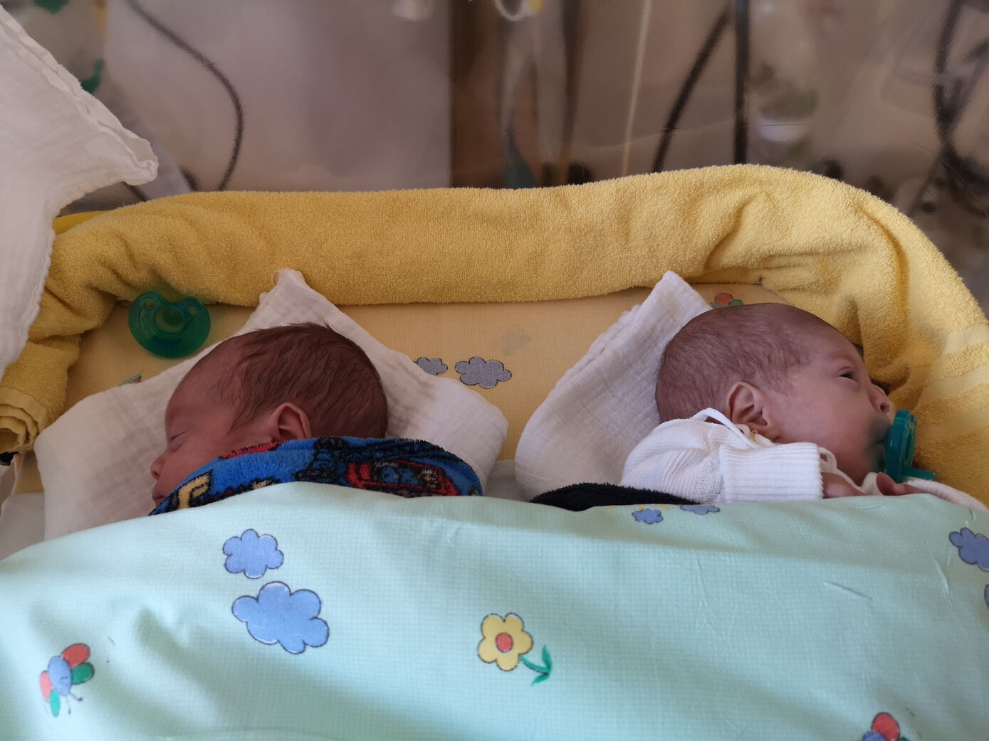 Glücklicher Tag für die Familie: Die Zwillinge Benjamin und Eric dürfen nach 13 Wochen  in der Neonatologie am UKJ nach Hause. Foto: UKJ