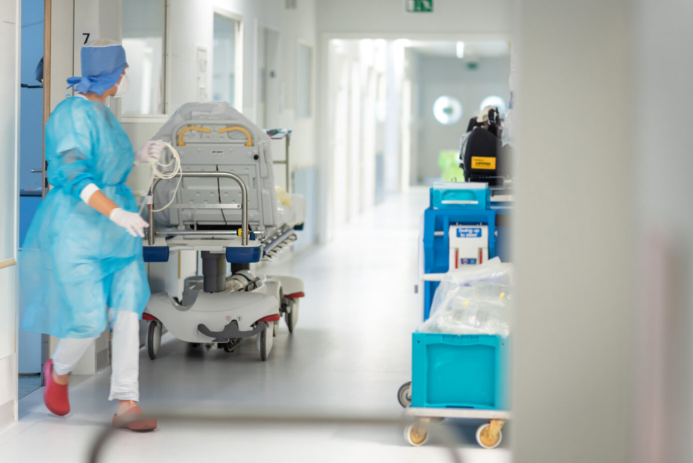 Etwa 500 Patienten mit teils schwersten Krankheitsverläufen wurden auf den Intensivstationen des UKJ behandelt. Foto: Inka Rodigast/UKJ