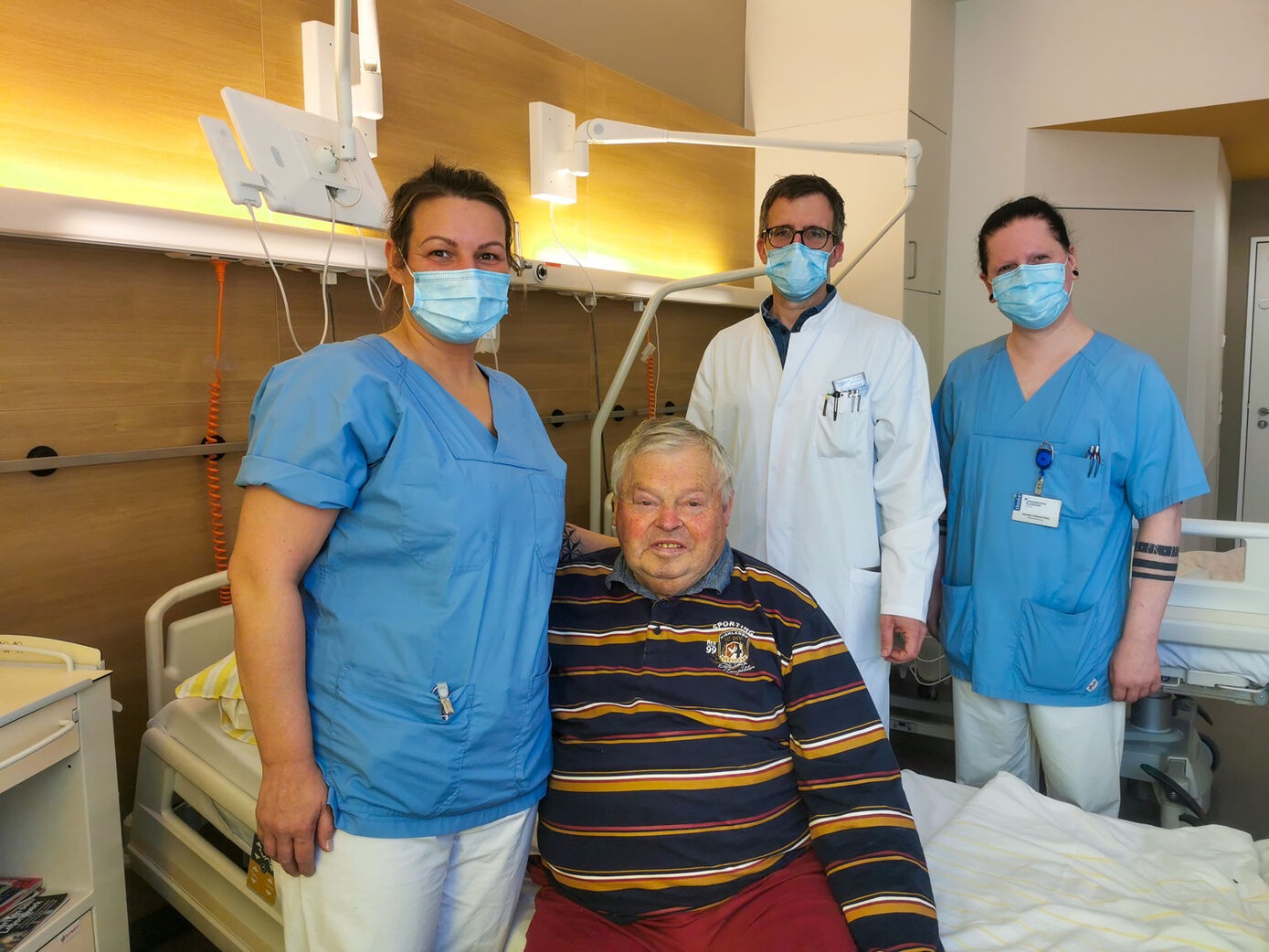 Der erste Patient, der die neue Station A440 der Hautklinik bezogen hat, war Alfred Engelhardt.