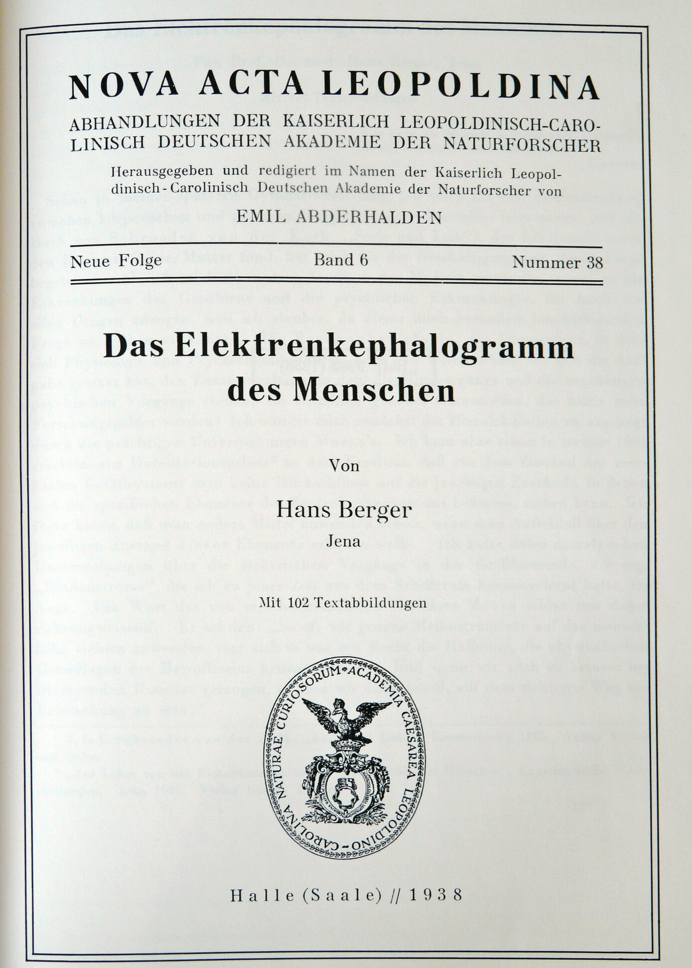 Reprint der Veröffentlichung Bergers (Frankfurt a.M. 1991)