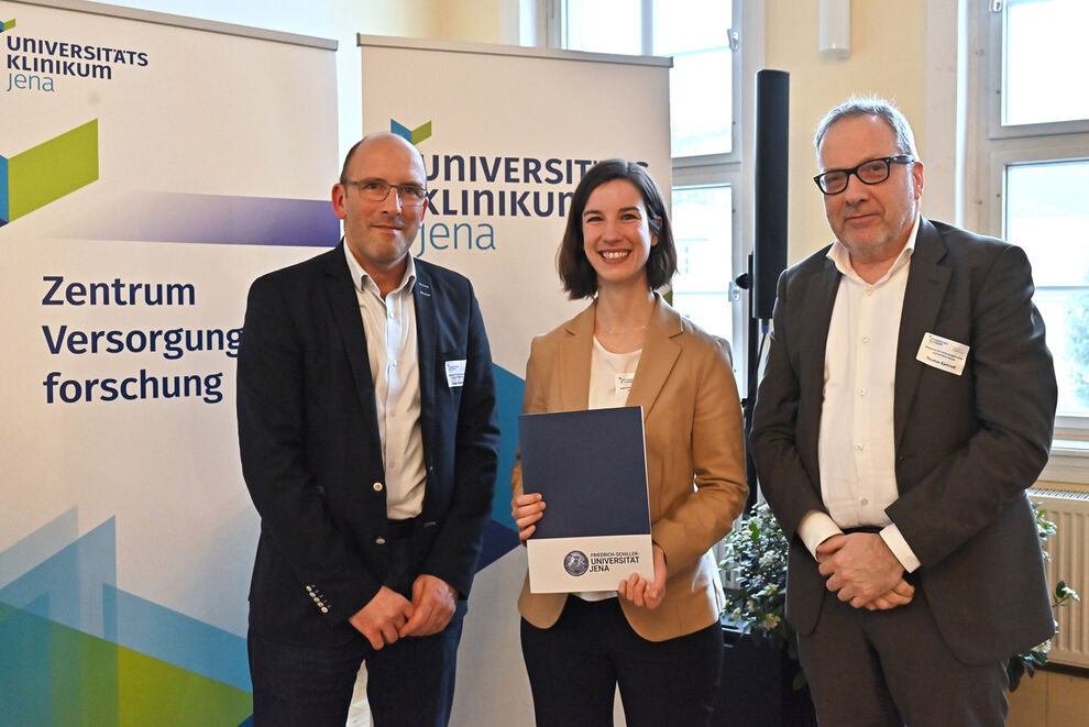 Georg Pohnert, Verena Vogt, Thomas Kamradt (Foto: Szabó /UKJ)