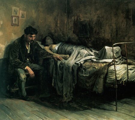 „La Miseria“, Cristobal Rojas, 1886.
Source: commons.wikimedia.org