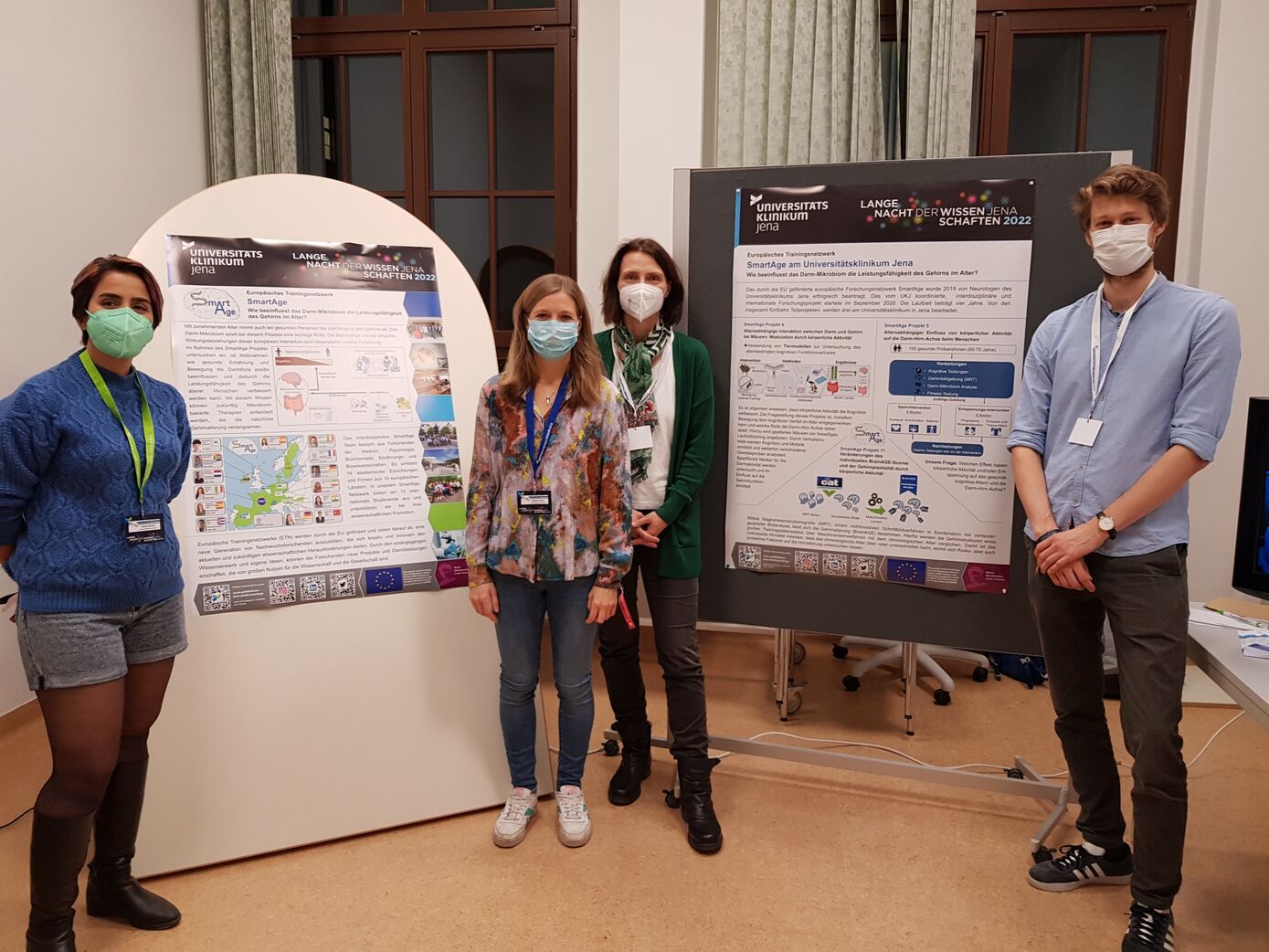 SmartAge ESRs Tannaz Saraei and Simon Schrenk and the management team from University Hospital Jena, Germany presented the SmartAge Project at \