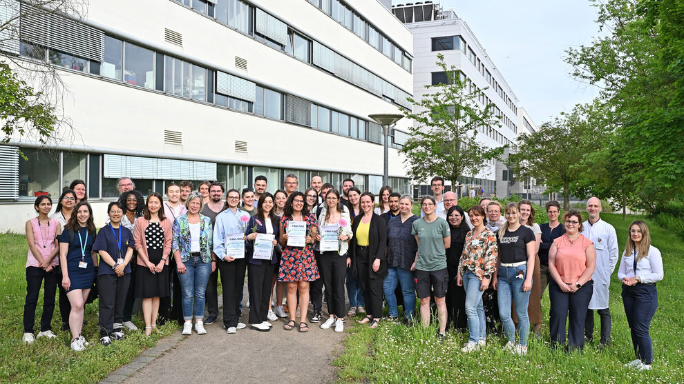 Teilnehmer des 19. Nachwuchswissenschaftlertages am Forschungszentrum Lobeda . Foto: Szabo/UKJ