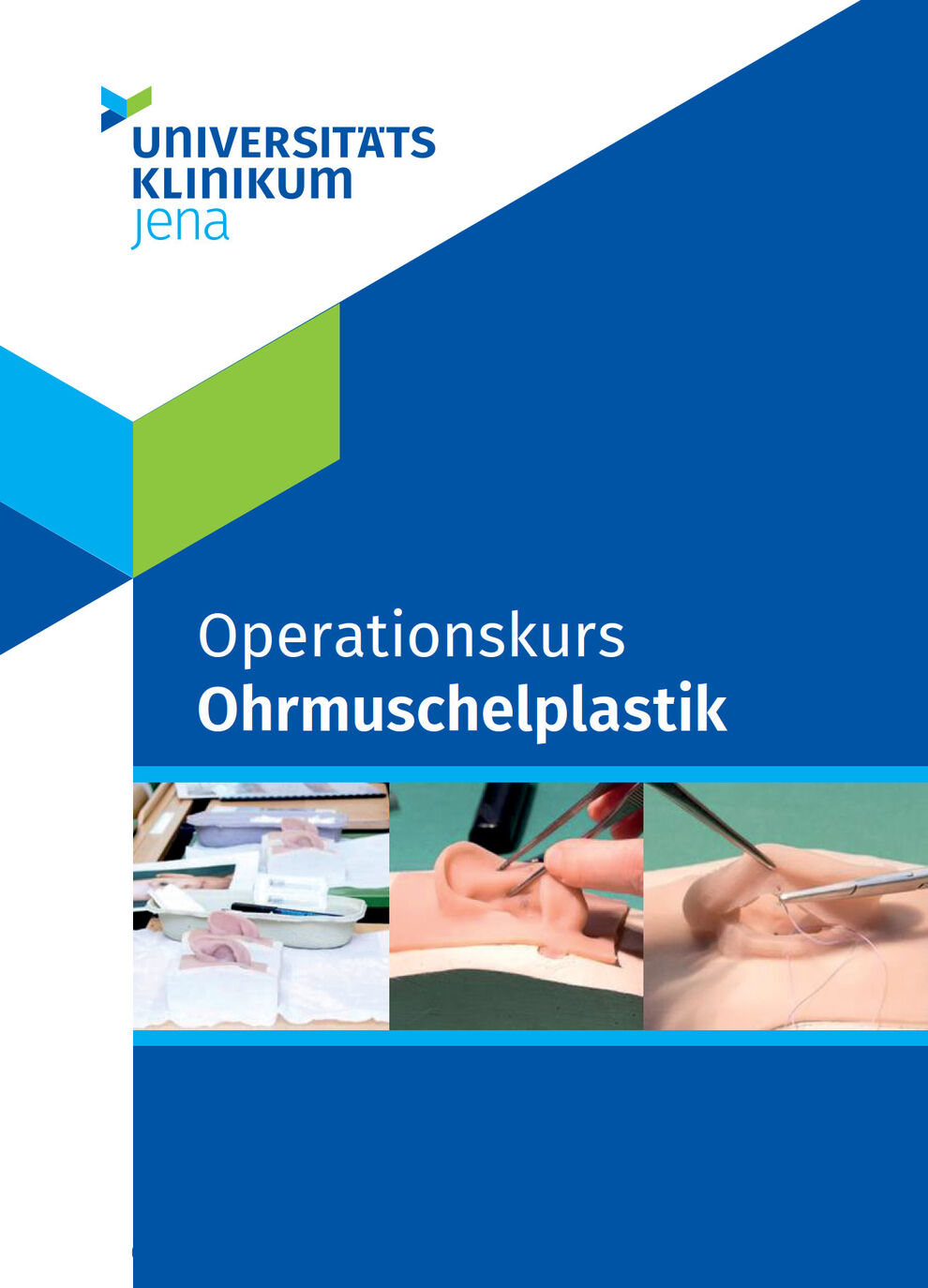 Flyerfront zum Operationskurs Ohrmuschelplastik im Juli 2023