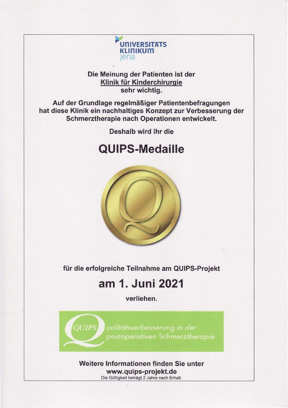 QUIPS-Medaille