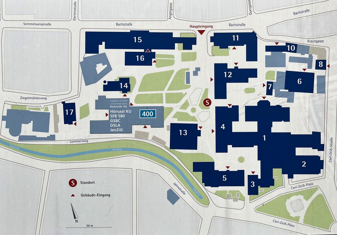 Gebäudeplan Campus Bachstraße