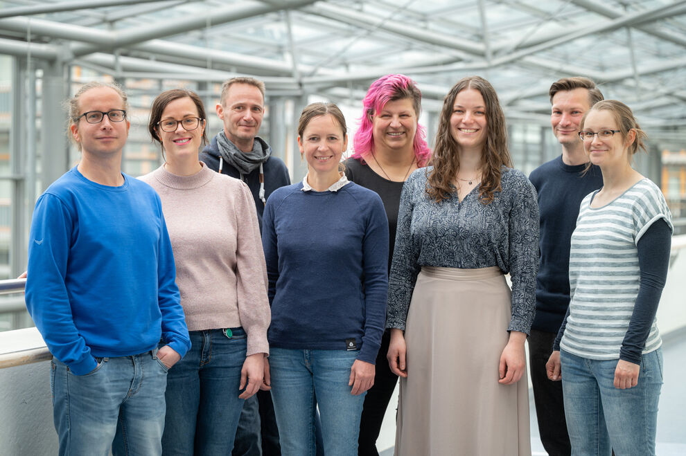 vlnr. Markus Winter, Dr. Anne Ruschel, Rene Markgraf, Petra Kiesewetter, Anke Braune, Rebekka Hackenberger, Dr. Fred Eichinger, Dr. Christin Gampe